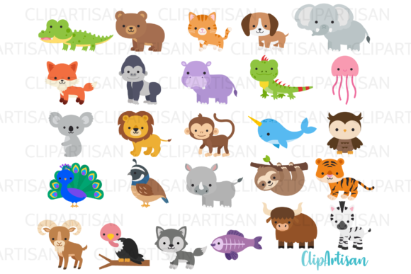 Animals a to Z Clipart: A Complete Alphabet for Your Projects