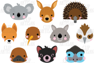 Bring Your Projects to Life with Australian Animal Faces Clipart