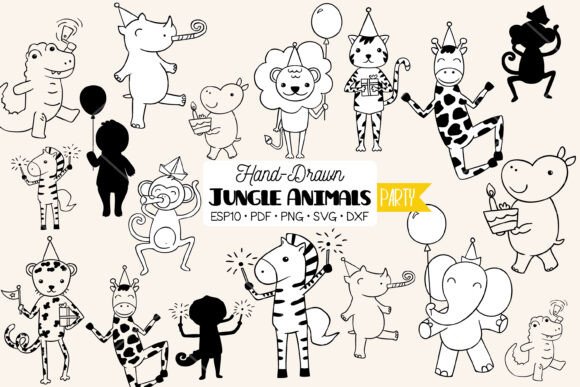 Celebrate with Jungle Animal Birthday Characters