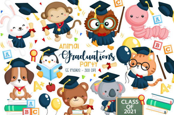 Creative Projects Unlocked: Animal Student & Graduation Clipart