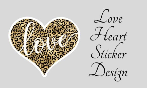 Gold Animal Print Love Heart Sticker: A Designer's Guide