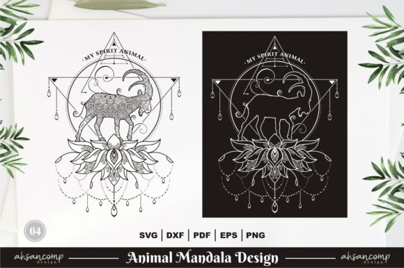 IBEX Animal Mandala Design Vector 04: Nature Meets Geometry