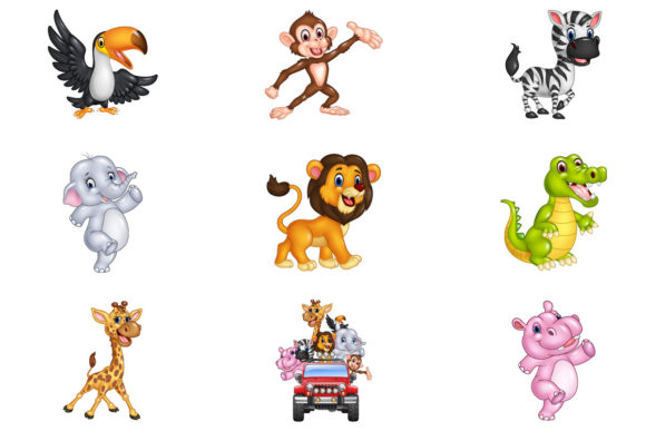 Jungle Animals Driving Cars: A Playful Design Asset for Every Creator