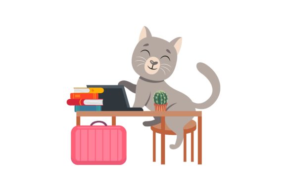 Kitten at the Study Desk: A Playful Font for Creative Projects