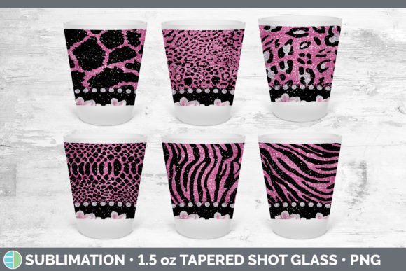 Pink Animal Print Shot Glass Sublimation: A Bold Creative Asset